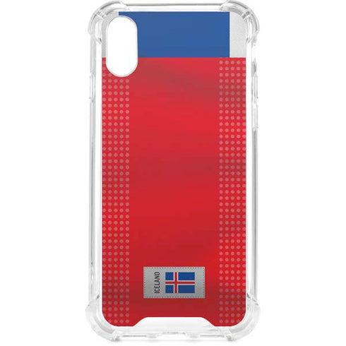 Iceland Soccer Flag iPhone XS Clear Case